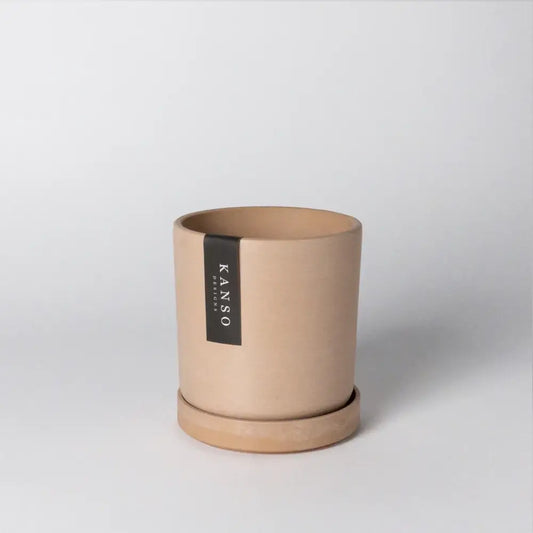 Kanso Designs Planter + Saucer 4” - Muted Coral