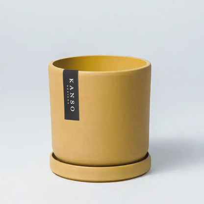 Kanso Designs - Design Planter + Saucer 4” Mustard