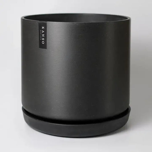 Kanso Designs - Kuro Black Planter + Saucer Large 16’’
