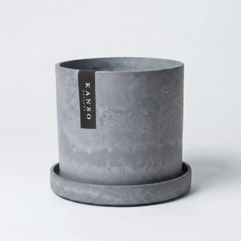Kanso Designs - Planter + Saucer 7” Artic Stone
