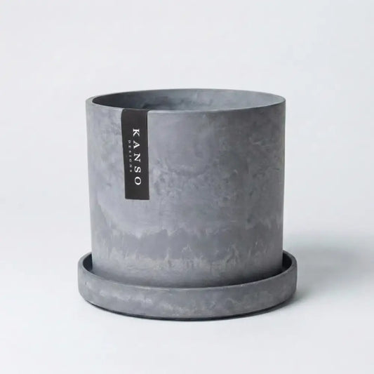 Kanso Designs Planter + Saucer 7” - Artic Stone