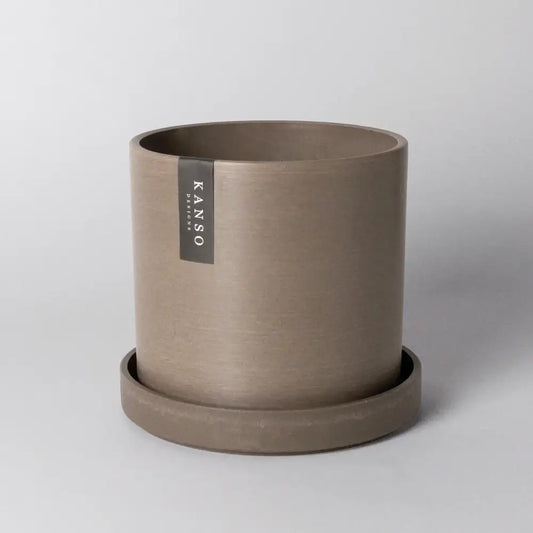 Kanso Designs Planter + Saucer 7” - Beechwood