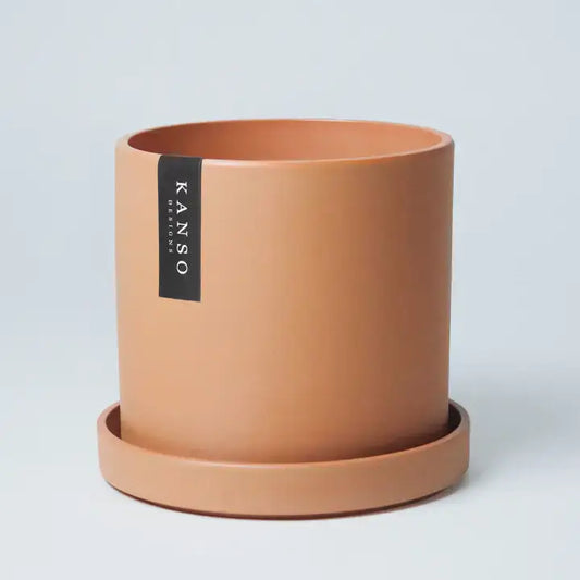 Kanso Designs Planter + Saucer 7” - Dusted Clay
