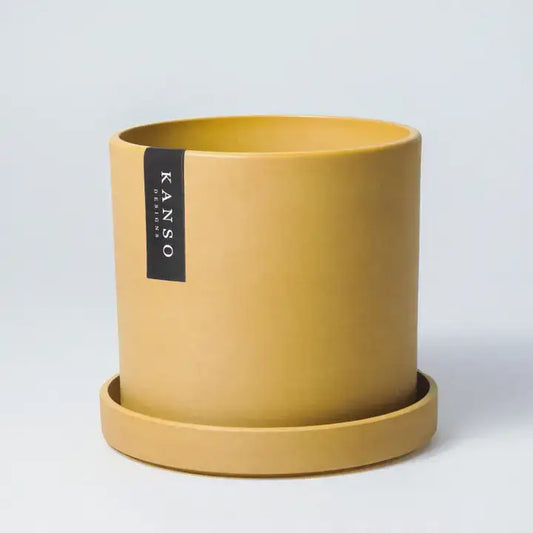 Kanso Designs Planter + Saucer 4” - Mustard