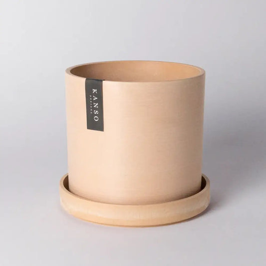 Kanso Designs Planter + Saucer 7” - Muted Coral