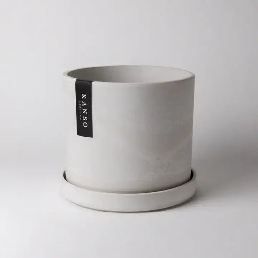 Kanso Designs Planter + Saucer 7” - Stone
