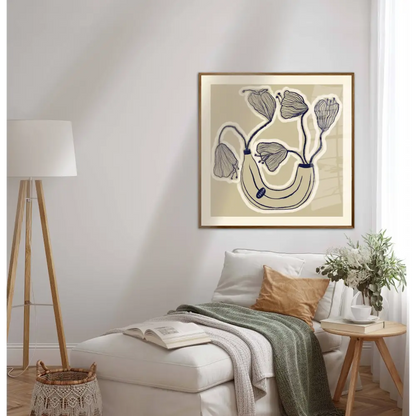 Banana Vase Art Print, Art Print, Hand Drawn Art, Quirky art print, hand-drawn illustration wall art - PABOOM