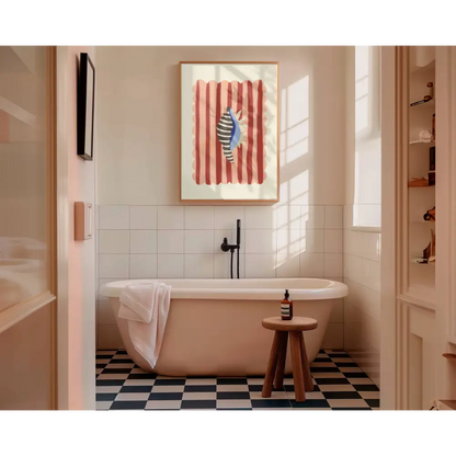 Black stripe, Hand Drawn Abstract shell Drawing, shell Art art print, hand-drawn illustration wall art - PABOOM