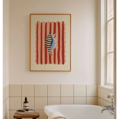 Black stripe, Hand Drawn Abstract shell Drawing, shell Art art print, hand-drawn illustration wall art - PABOOM