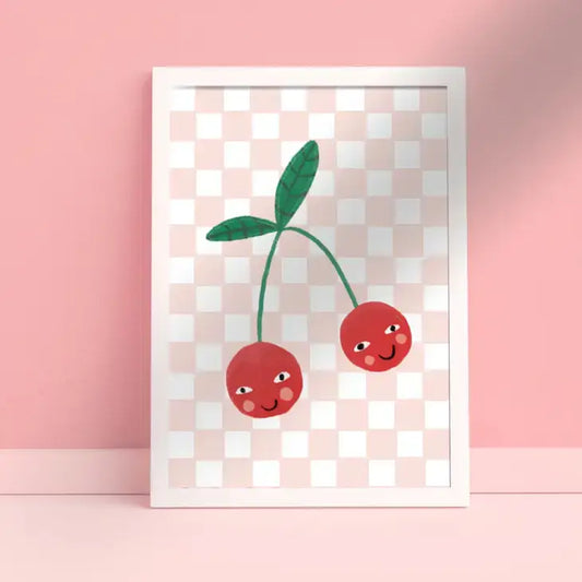 Cherry Smiles Art Print - PABOOM