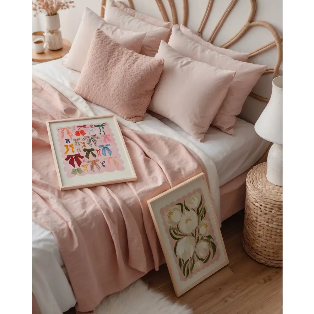 Coquette, Bow Art Print, Colourful Art, Fun Art, Girl Art art print, hand-drawn illustration wall art - PABOOM