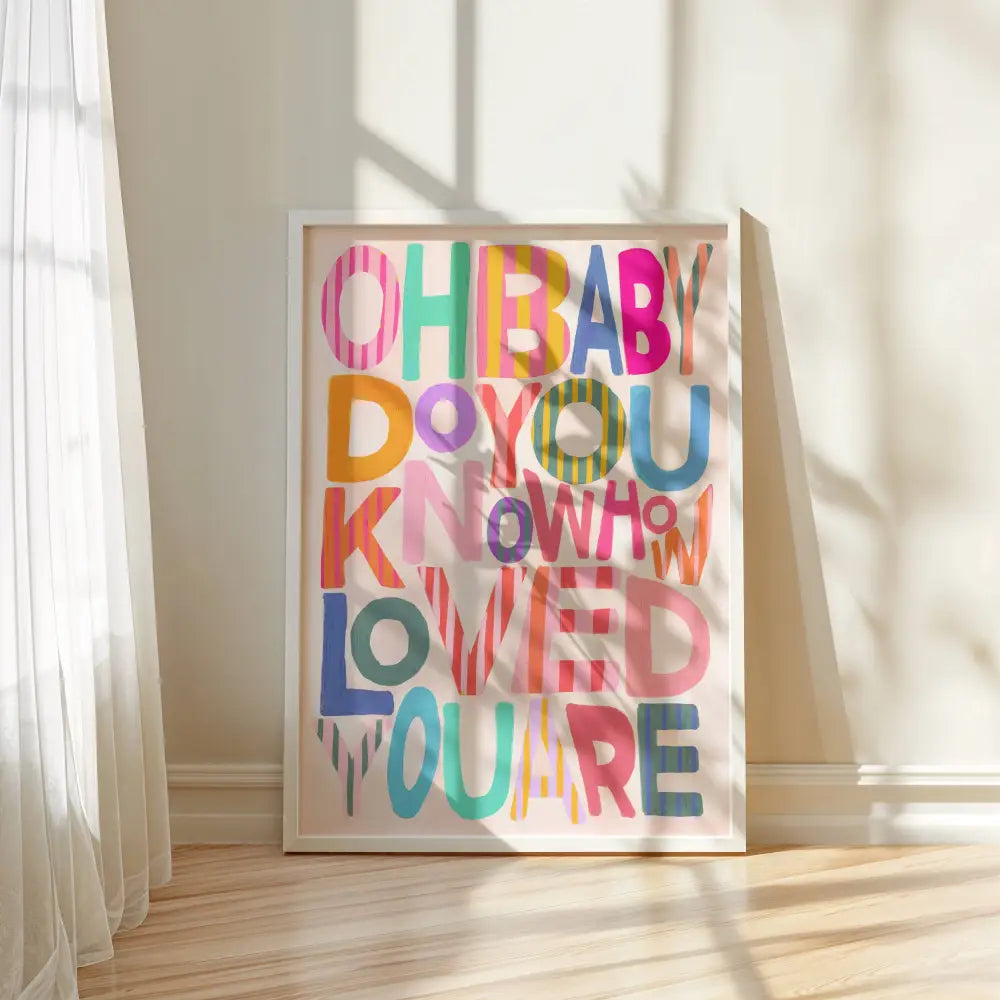 Oh Baby Colourful, Kids Art Prints, Kids Art Print,   art print, hand-drawn illustration wall art - PABOOM