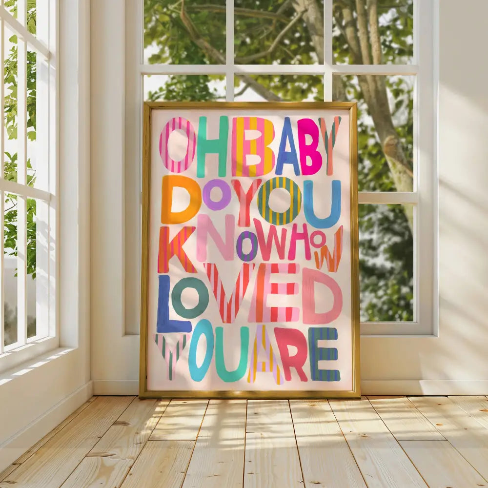 Oh Baby Colourful, Kids Art Prints, Kids Art Print,   art print, hand-drawn illustration wall art - PABOOM
