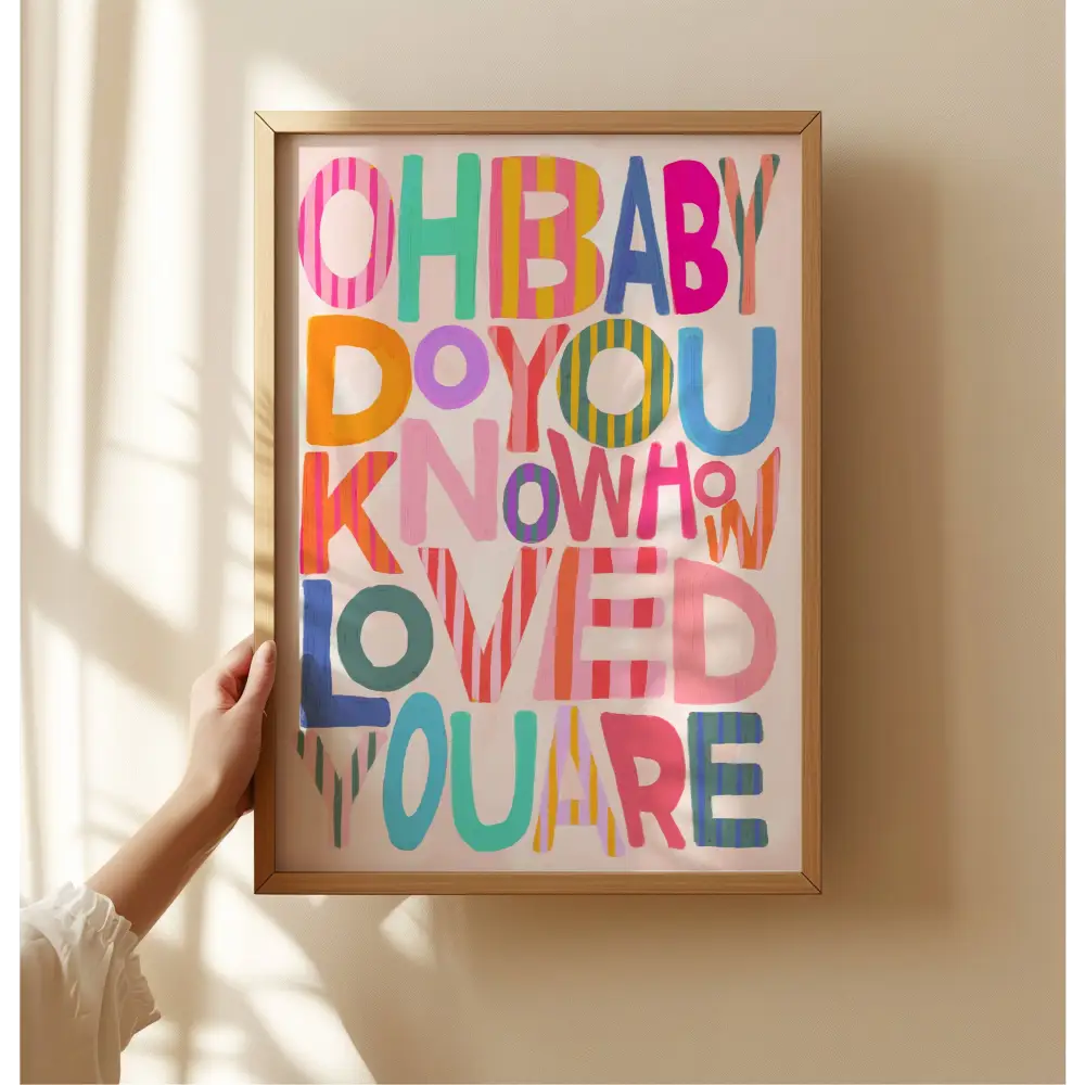 Oh Baby Colourful, Kids Art Prints, Kids Art Print,   art print, hand-drawn illustration wall art - PABOOM