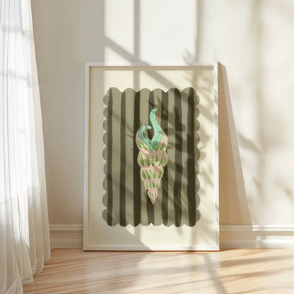 Pink stripe, Hand Drawn Abstract shell Drawing, shell Art art print, hand-drawn illustration wall art - PABOOM