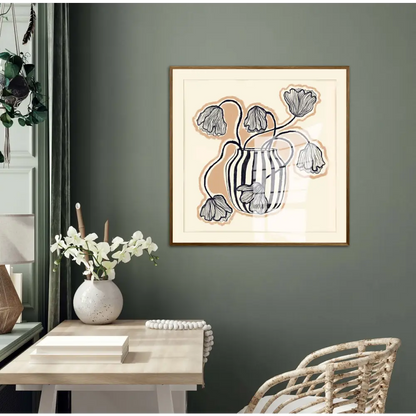 Vase in Blue Art Print, Art Print, Hand Drawn Art, Quirky art print, hand-drawn illustration wall art - PABOOM