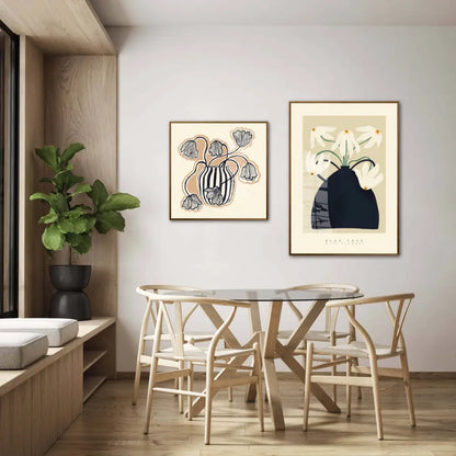 Vase in Blue Art Print, Art Print, Hand Drawn Art, Quirky art print, hand-drawn illustration wall art - PABOOM