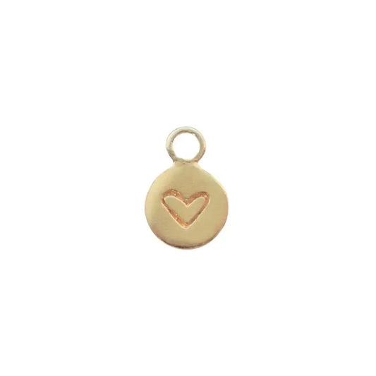 Heart Medallion Gold Vermeil Charm - PABOOM