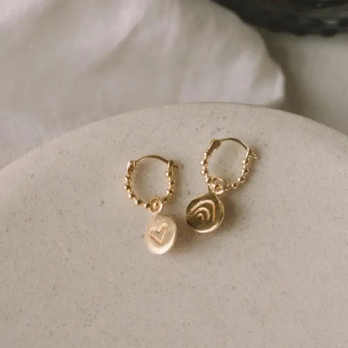 Heart Medallion Gold Vermeil Charm - PABOOM