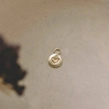 Heart Medallion Gold Vermeil Charm - PABOOM