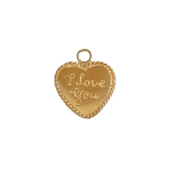 I Love You Gold Vermeil Charm - PABOOM