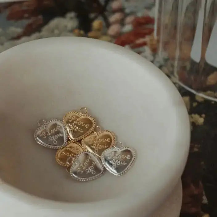 I Love You Gold Vermeil Charm - PABOOM