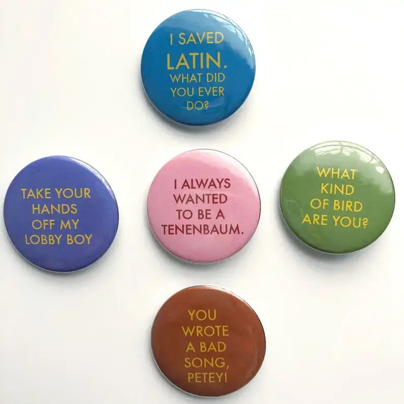 Wes Anderson Button Pack - PABOOM
