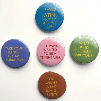 Wes Anderson Button Pack - PABOOM