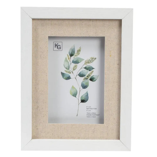 Jill Wood + Linen Frame White - PABOOM