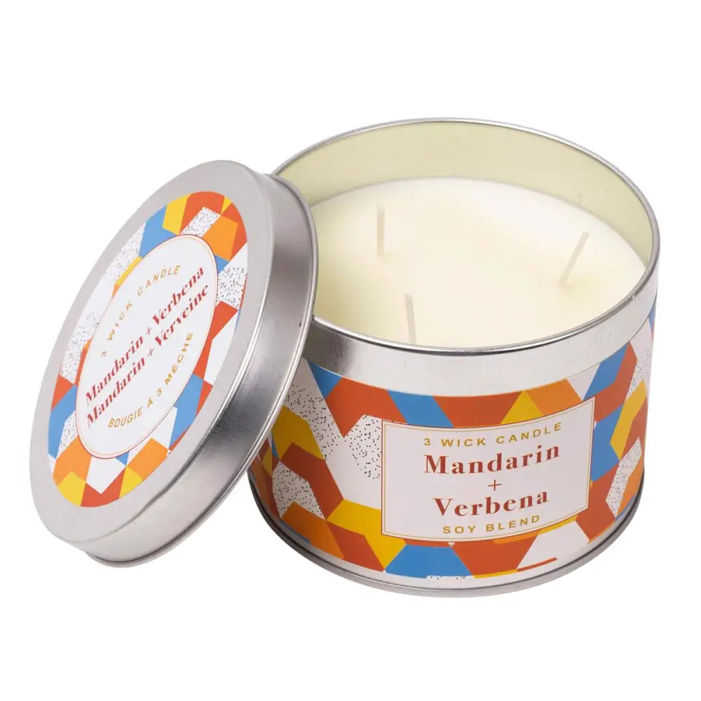 Mandarin & Verbenal 3-Wick Candle Tin - PABOOM