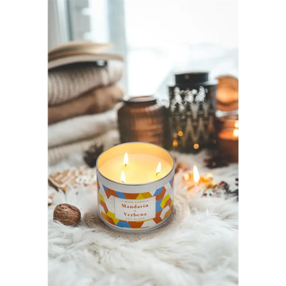 Mandarin & Verbenal 3-Wick Candle Tin - PABOOM