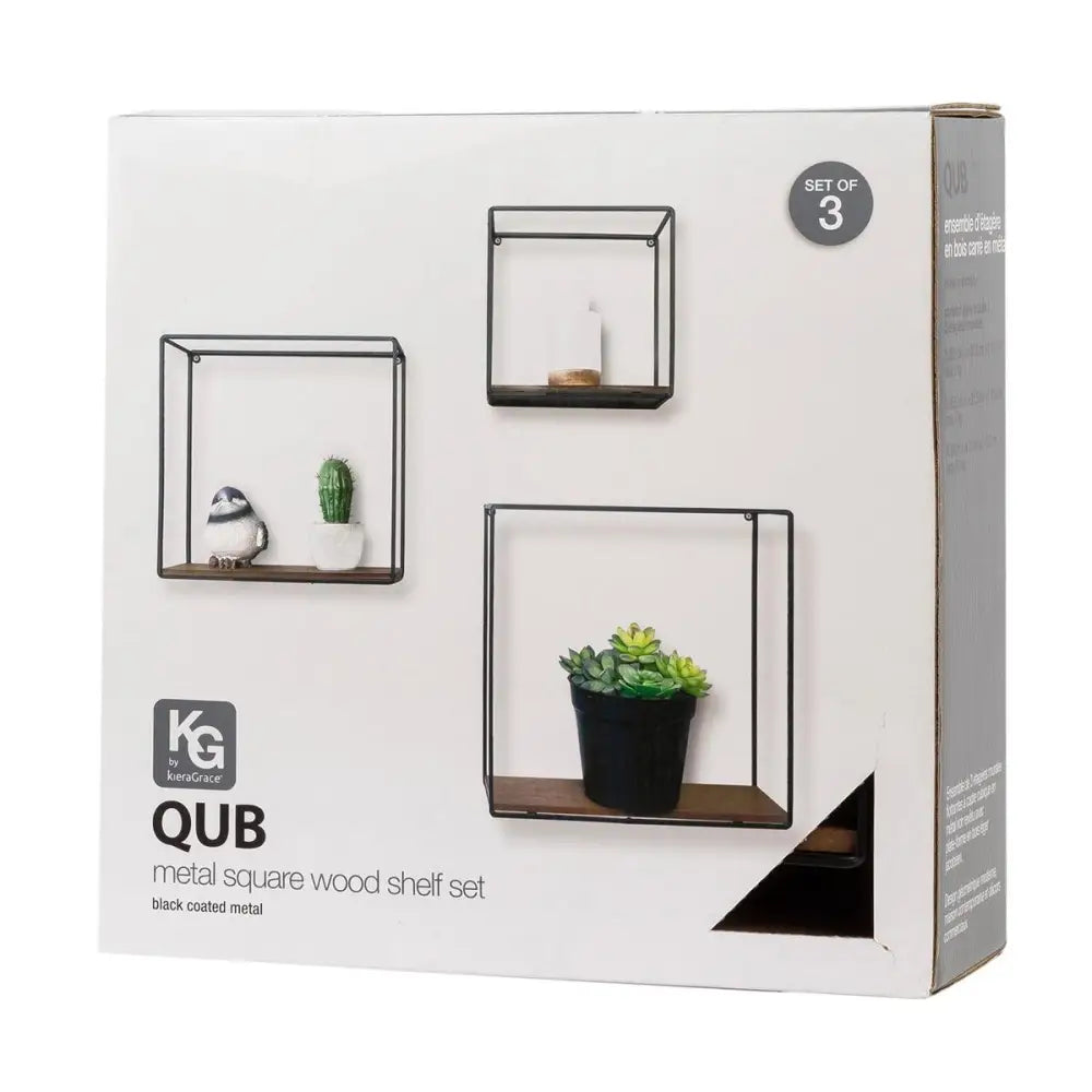 Wood & Metal Shelf Set - PABOOM