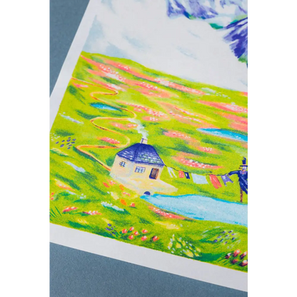 KIBLIND Atelier - A3 poster - Miyazaki/L.Olivieri - The Traveling Castle