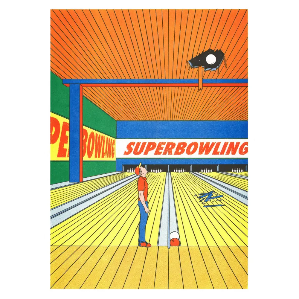 KIBLIND Atelier - A3 poster - Simon Bailly - Super Bowling