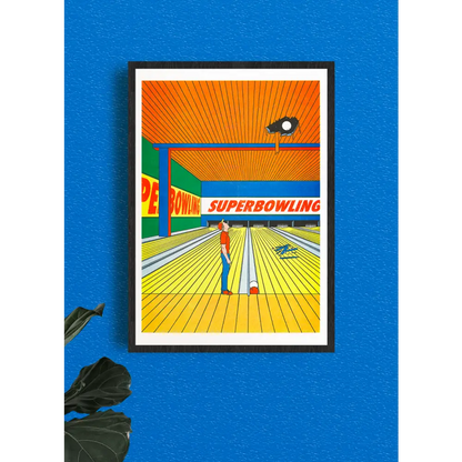 KIBLIND Atelier - A3 poster - Simon Bailly - Super Bowling