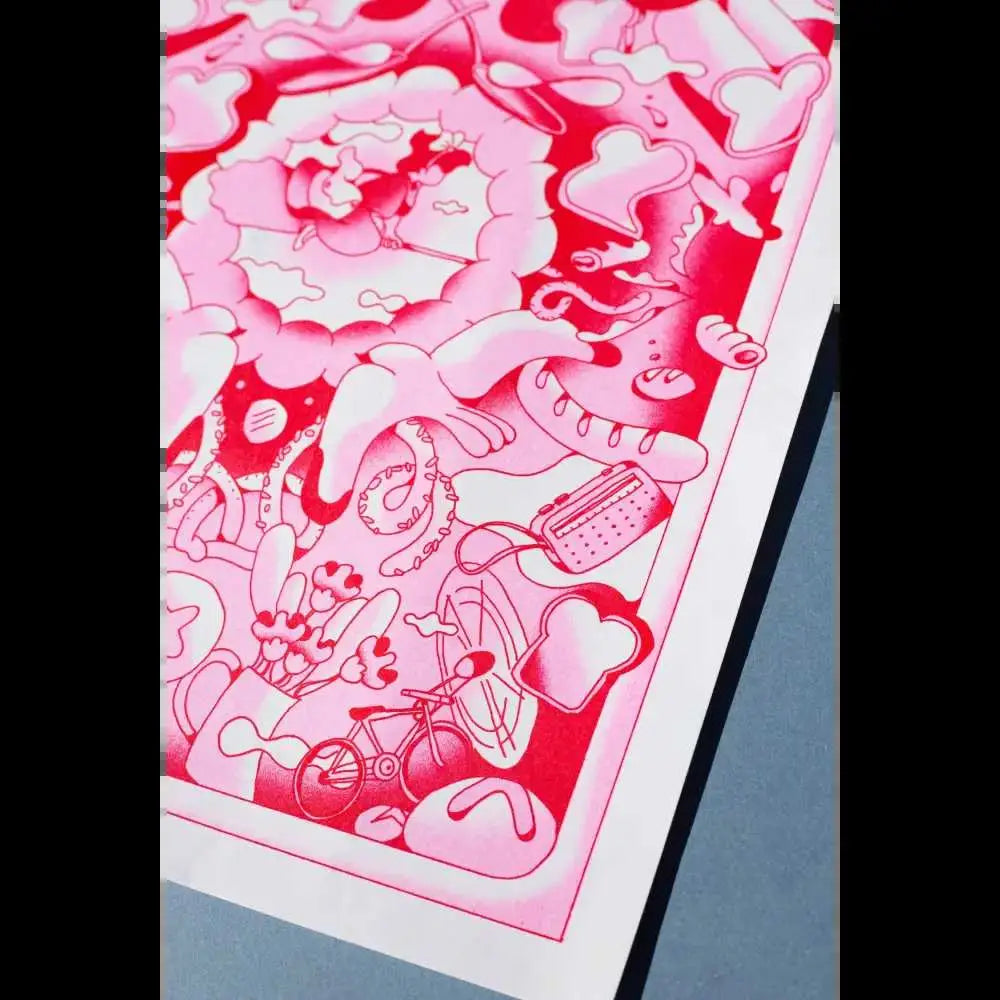 KIBLIND Atelier - pink red whimsical illustration