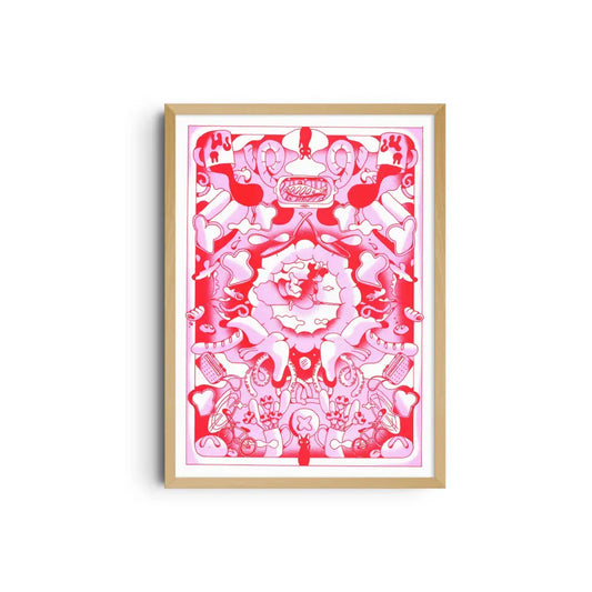 KIBLIND Atelier - framed pink red abstract art