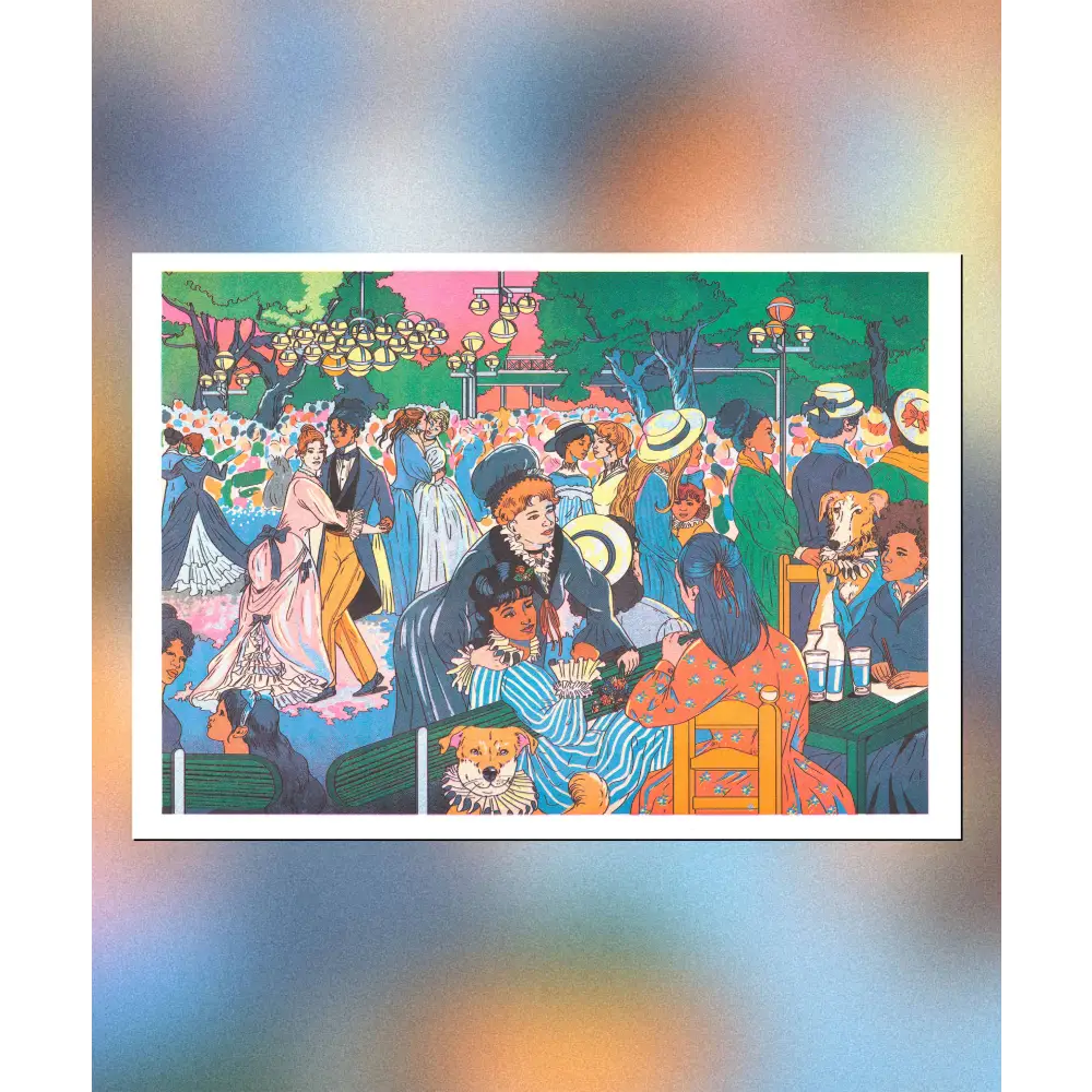 KIBLIND Atelier - Poster - Bal du moulin de la Galette - María Jesús Contreras