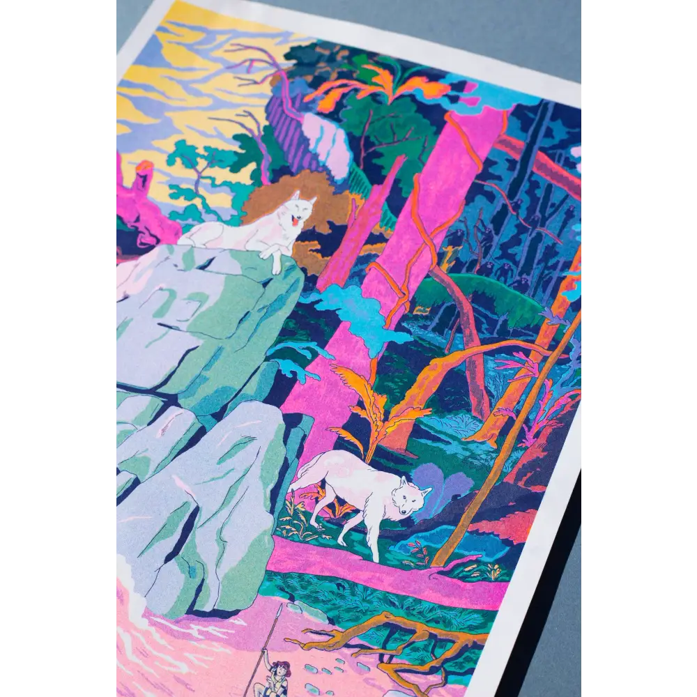 KIBLIND Atelier - Princess Mononoke - Miyazaki - Simon Roussin A3 Poster