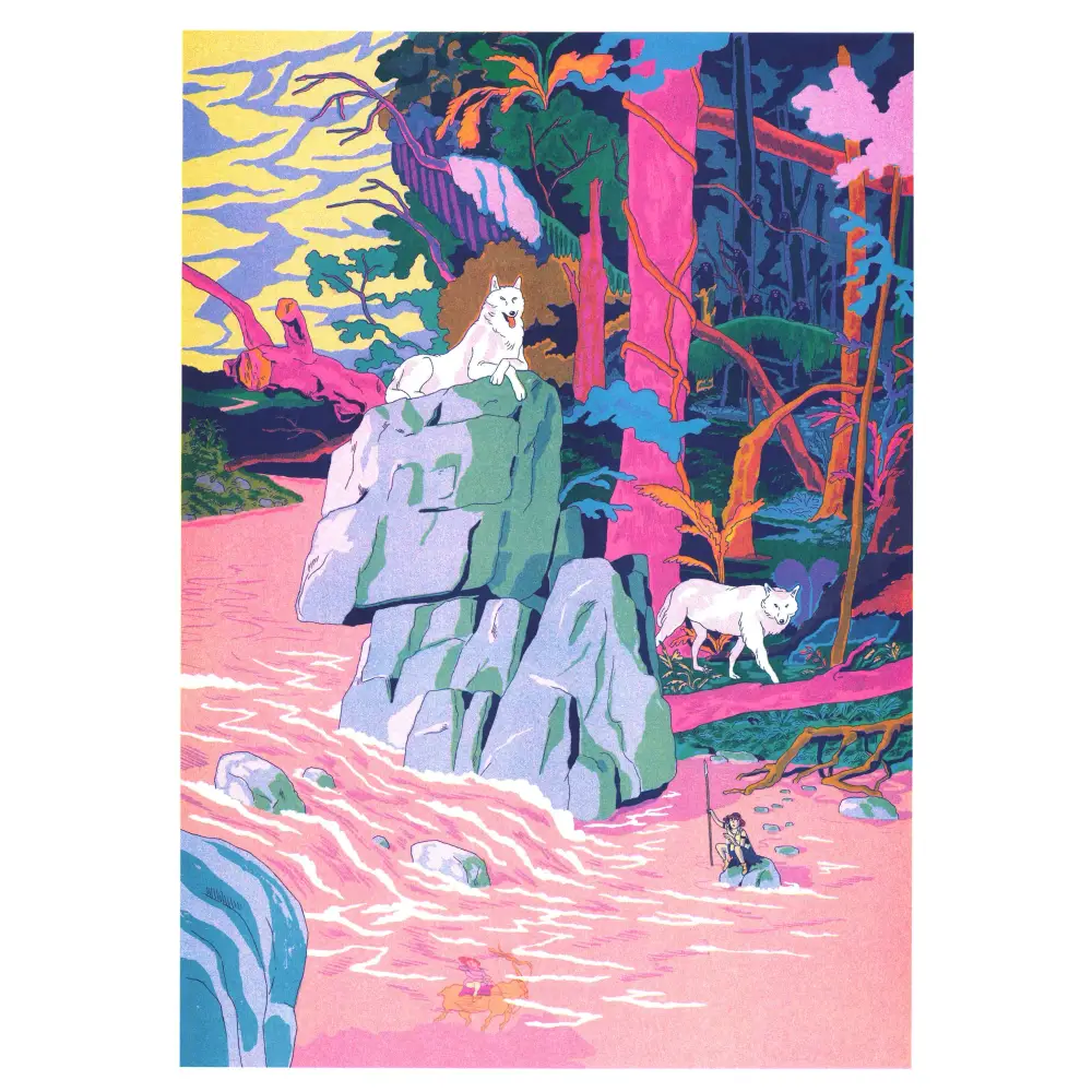 KIBLIND Atelier - Princess Mononoke - Miyazaki - Simon Roussin A3 Poster