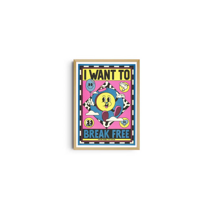 “Queen - I Want to Break Free” A3 poster - Yeye Weller - PABOOM