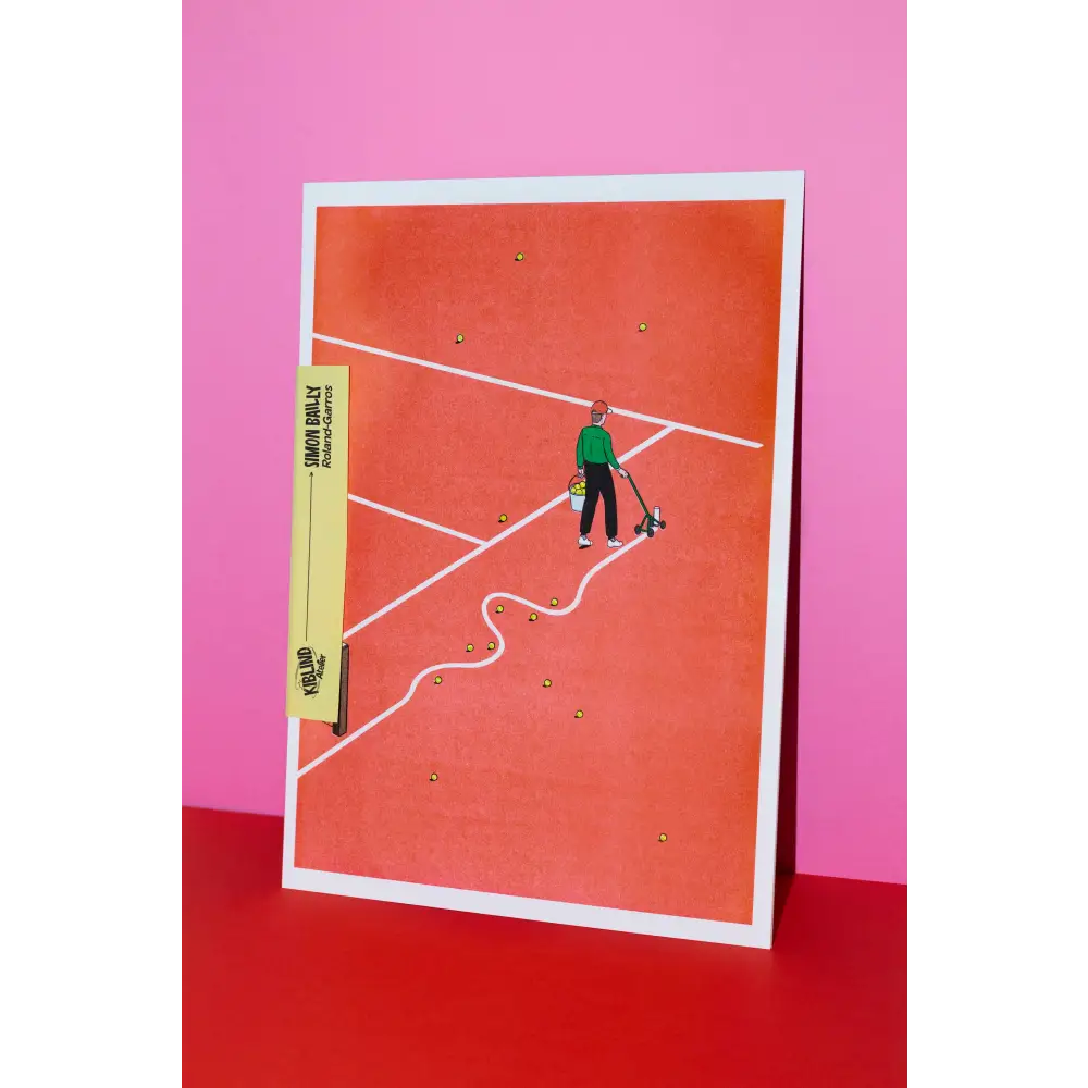 Roland-Garros A3 poster - Simon Bailly - PABOOM