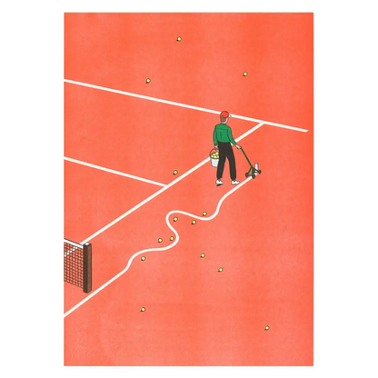 Roland-Garros A3 poster - Simon Bailly - PABOOM