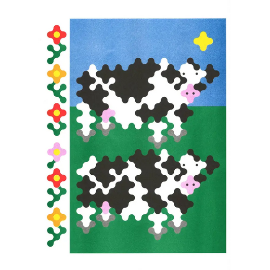 KIBLIND Atelier - Two cows A3 poster - Joe O’Donnell