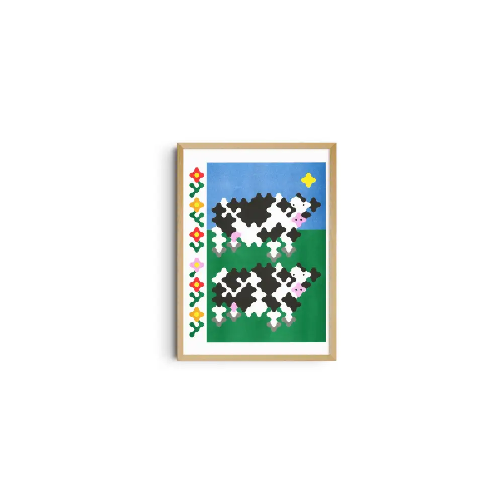 KIBLIND Atelier - Two cows A3 poster - Joe O’Donnell