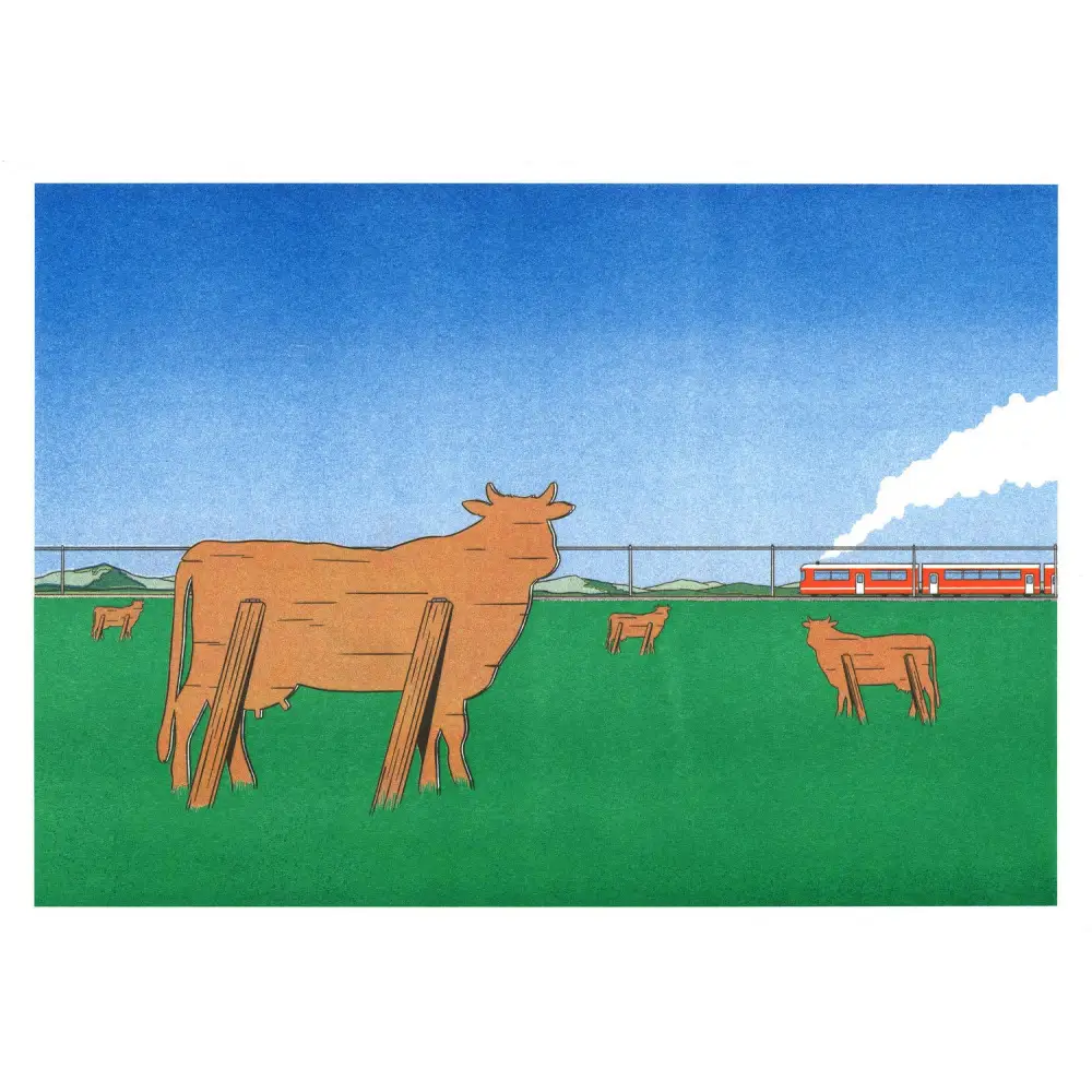 Watch the trains go by A3 poster - Simon Bailly - PABOOM