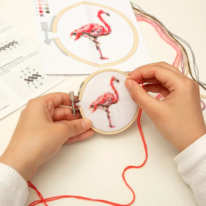 Mini Embroidery Kit Flamingo - PABOOM
