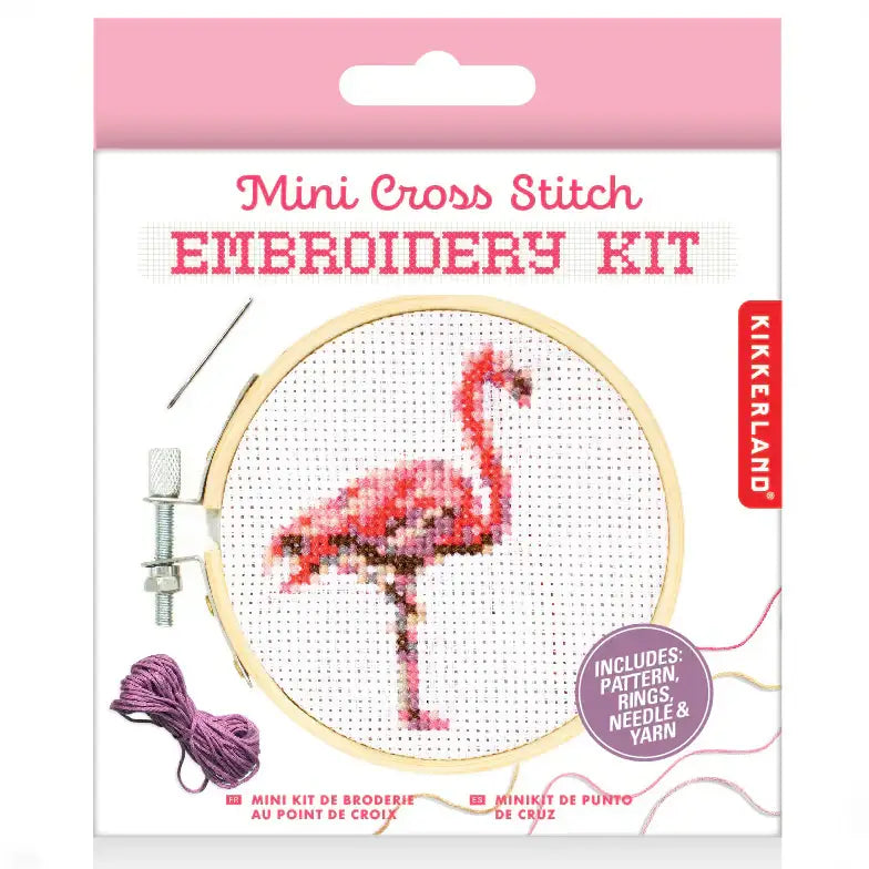 Mini Embroidery Kit Flamingo - PABOOM