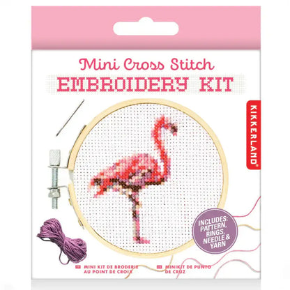 Mini Embroidery Kit Flamingo - PABOOM