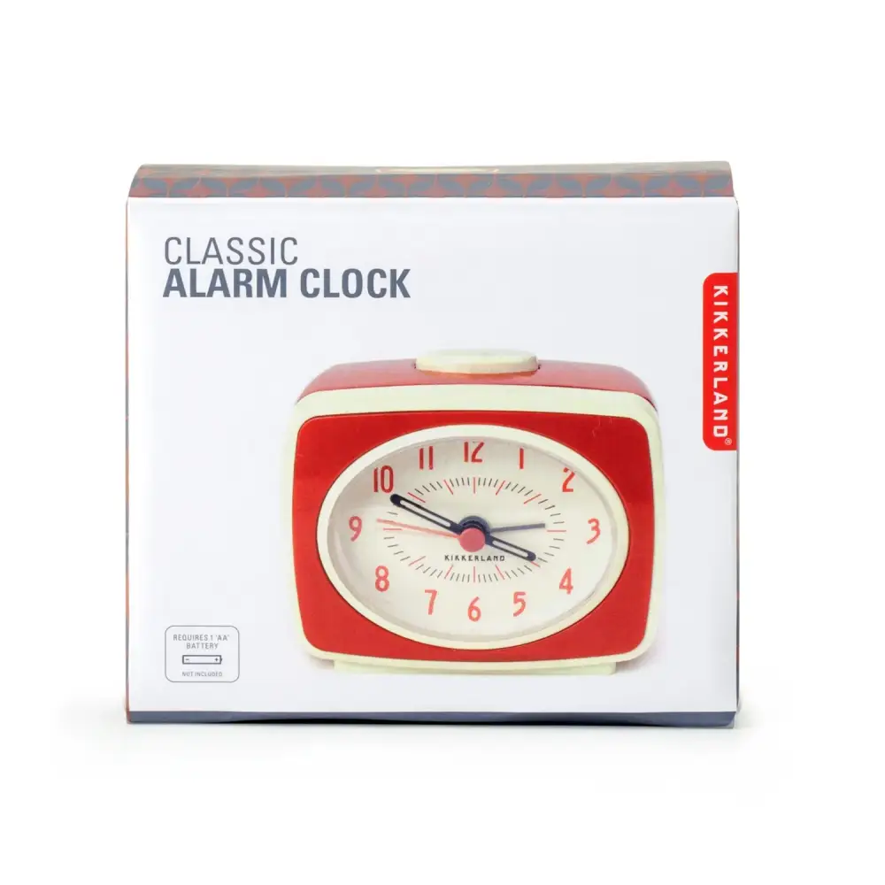Kikkerland - Small Classic Alarm Clock Red